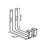 barcelona muurhaak metaal antraciet